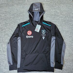 NWT Macron AFL On-Field Power Hoodie Port Adelaide Black & Teal Men's Size XXL